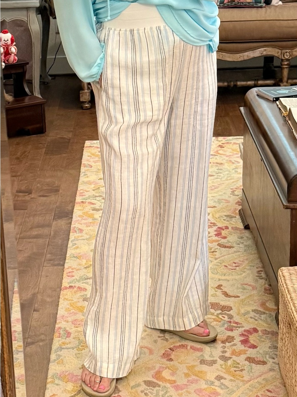 Soft Surroundings Striped Wide-Leg Pants